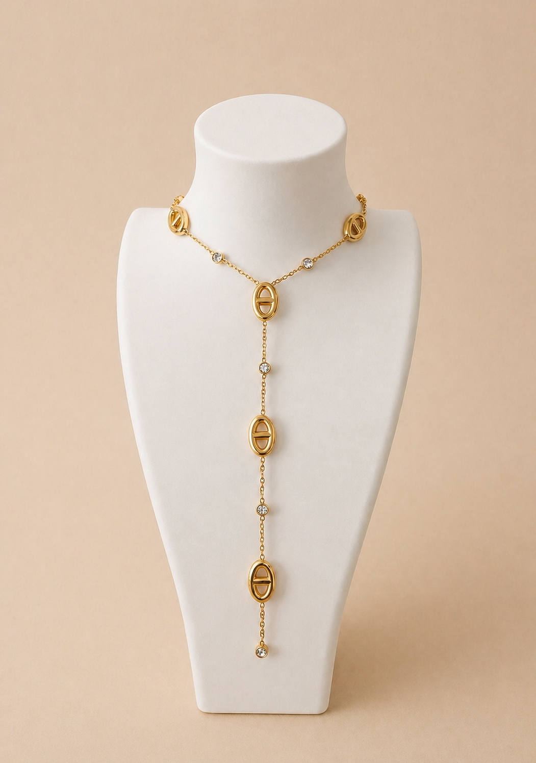 Irrésistible Collier Cravate Doré