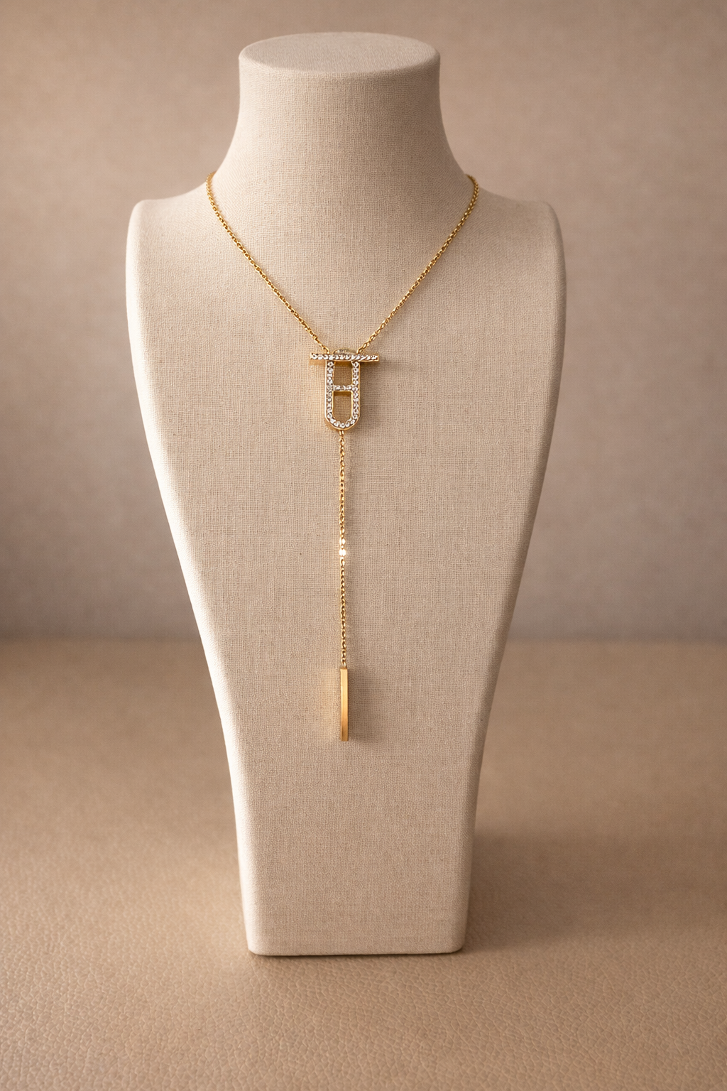 Envoûtant Collier Cravate Y Doré – Éclat Céleste