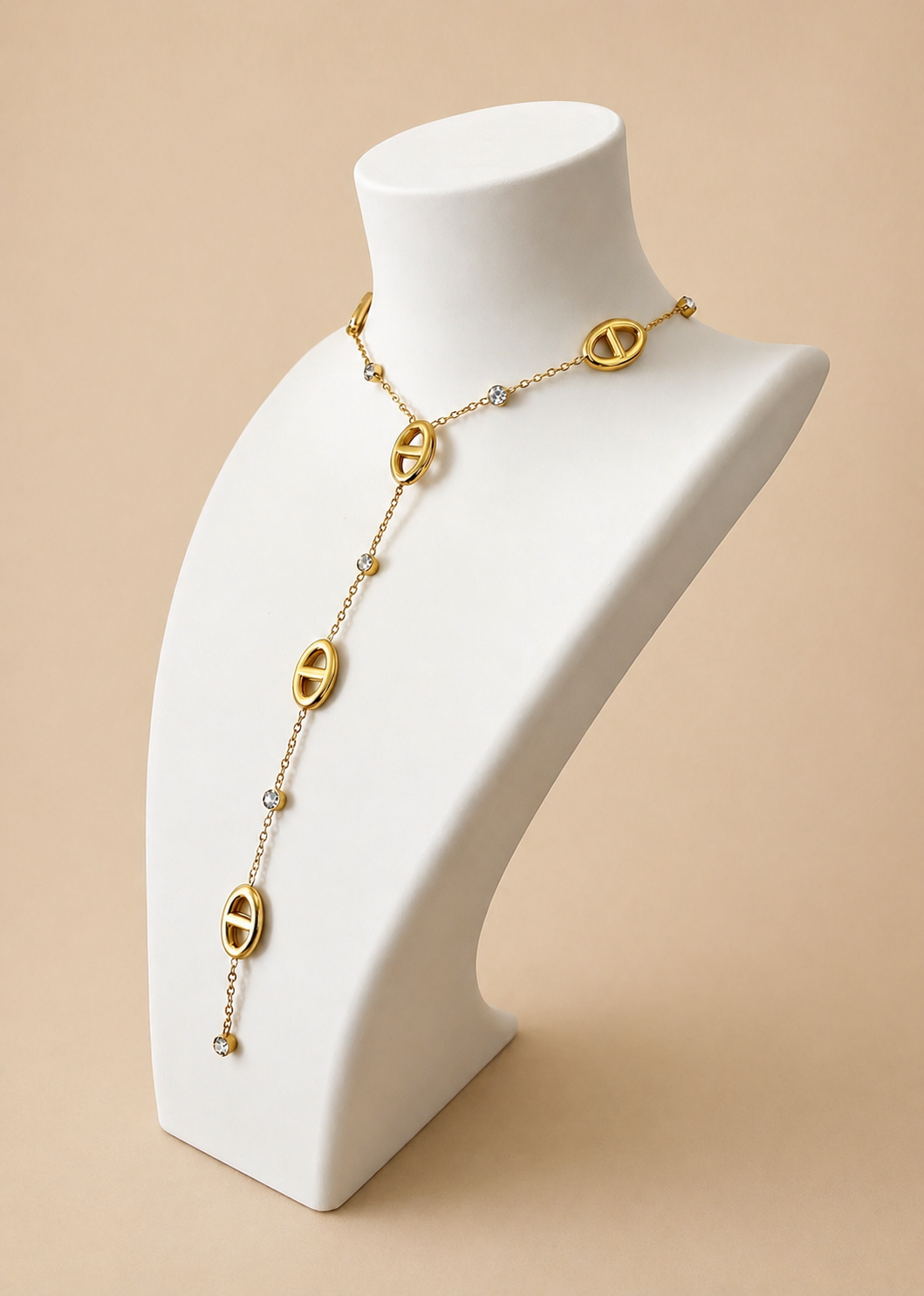 Irrésistible Collier Cravate Doré