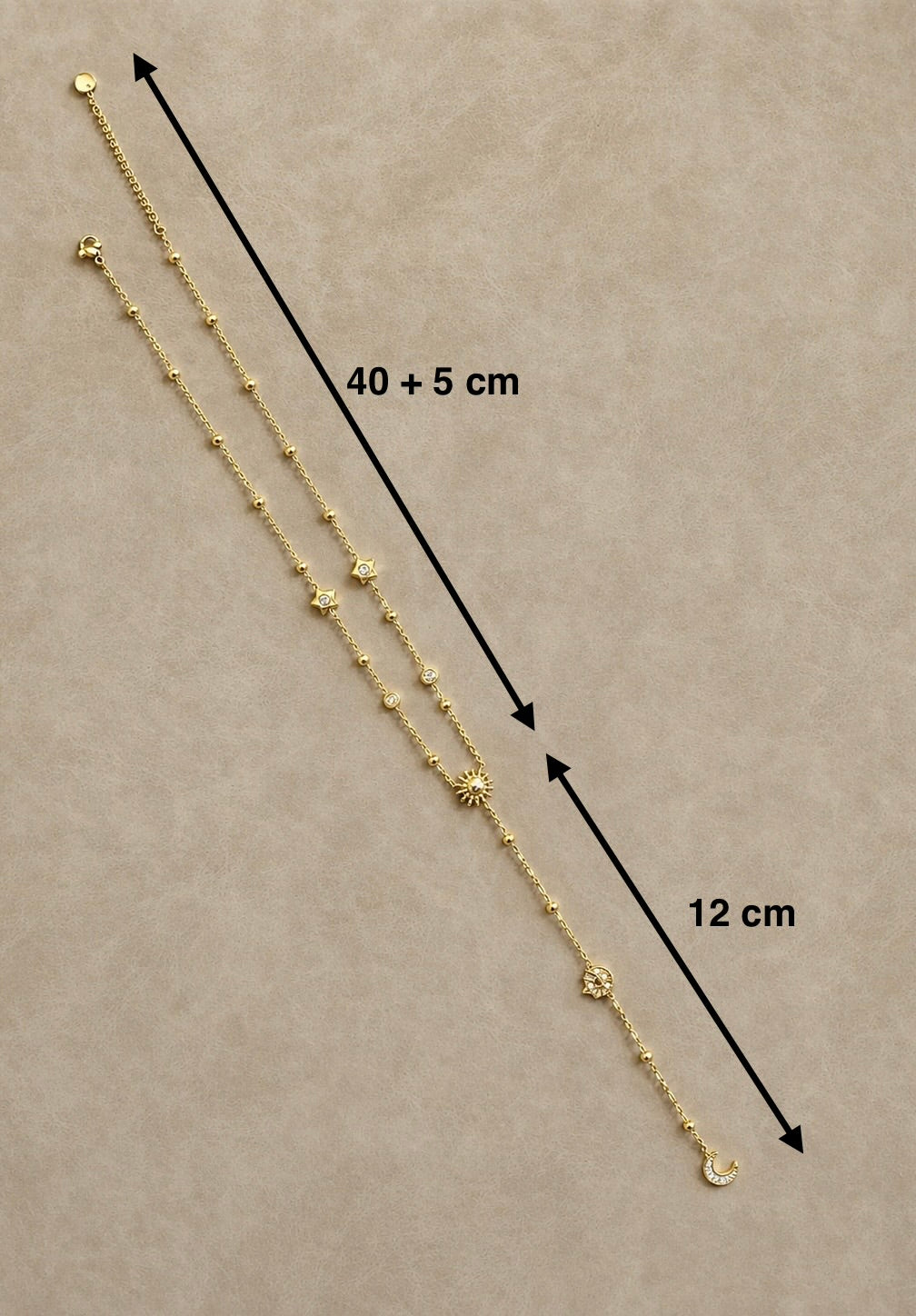 Séduisant Collier Y Cravate Doré