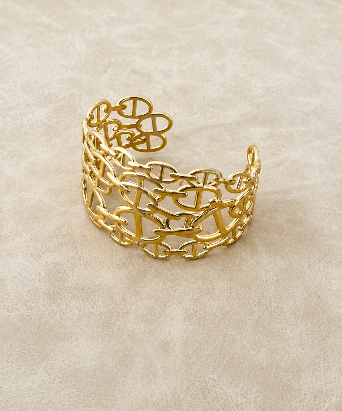 Fascinante Manchette Maille Marine — Bracelet